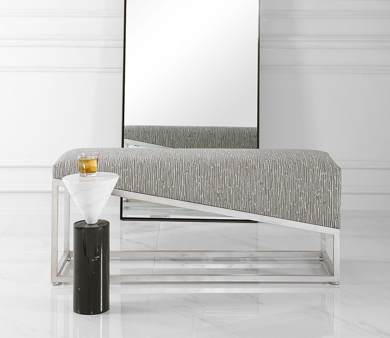 Uphill Climb Geometric Bench by Uttermost