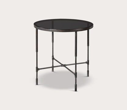 Vande Aged Steel Side Table by Uttermost