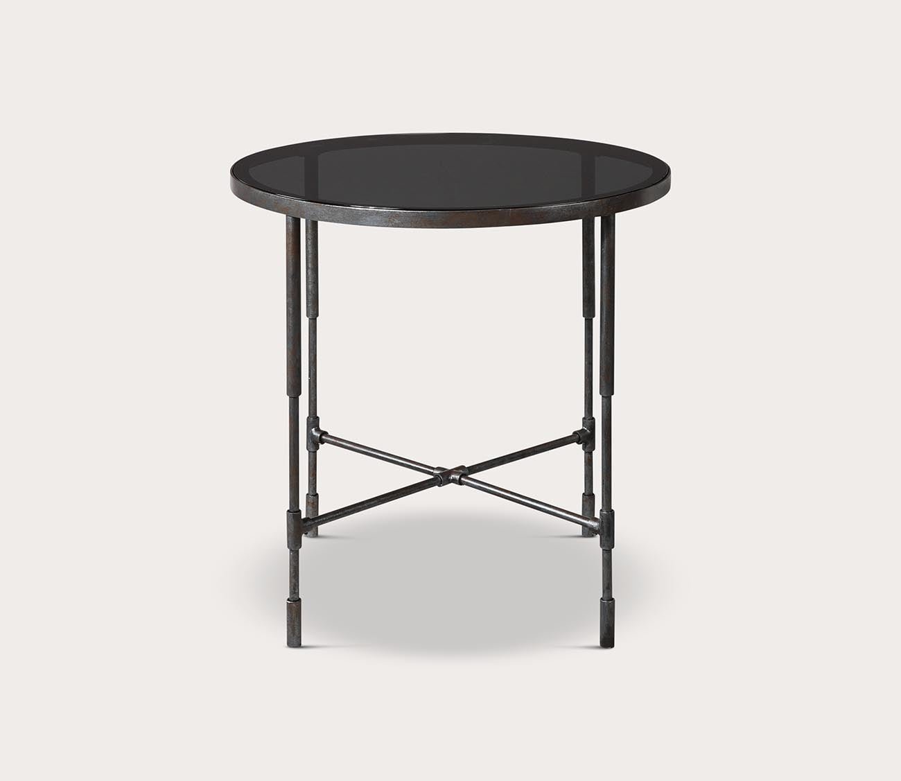 Vande Aged Steel Side Table by Uttermost