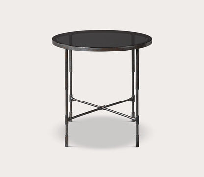 Vande Aged Steel Side Table by Uttermost