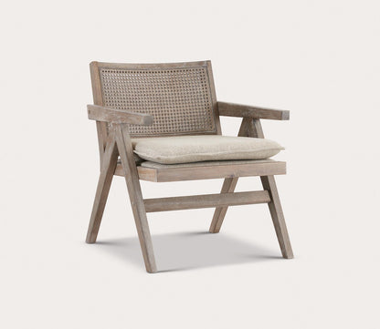 Ventura Cane Back Wood Accent Chair by INK + IVY