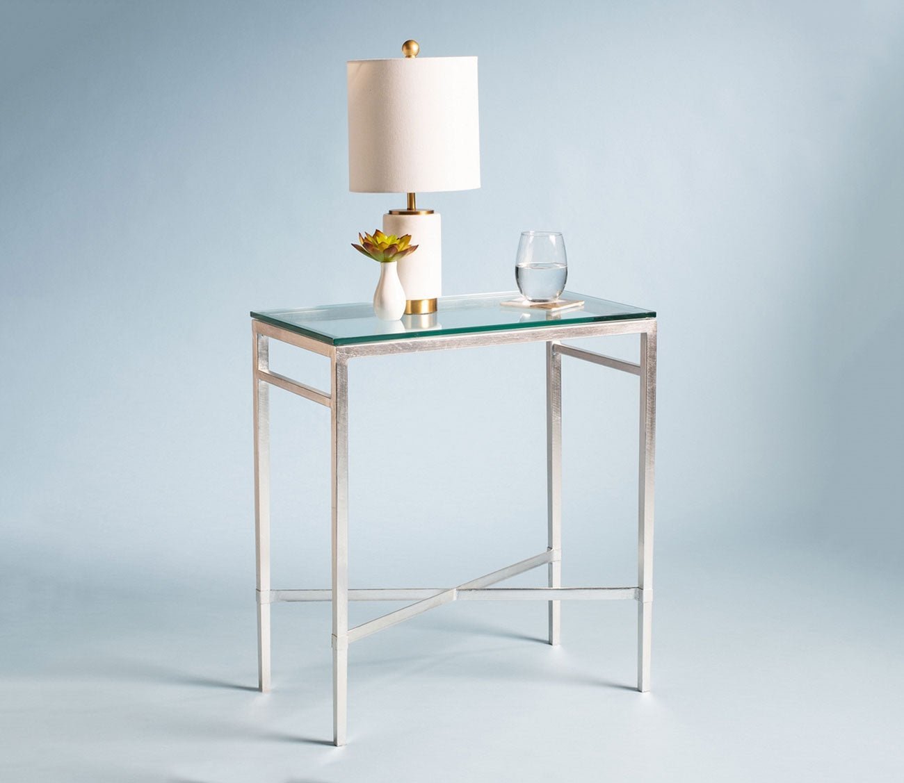Viggo Rectangular Glass Side Table