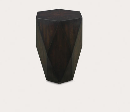 Volker Black Wooden Side Table by Uttermost