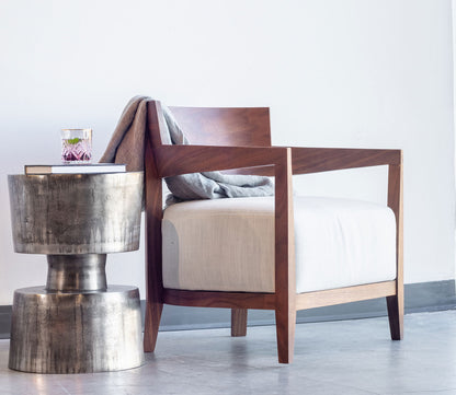 Volta Cream White Fabric Seat Armchair by Moe's Furniture