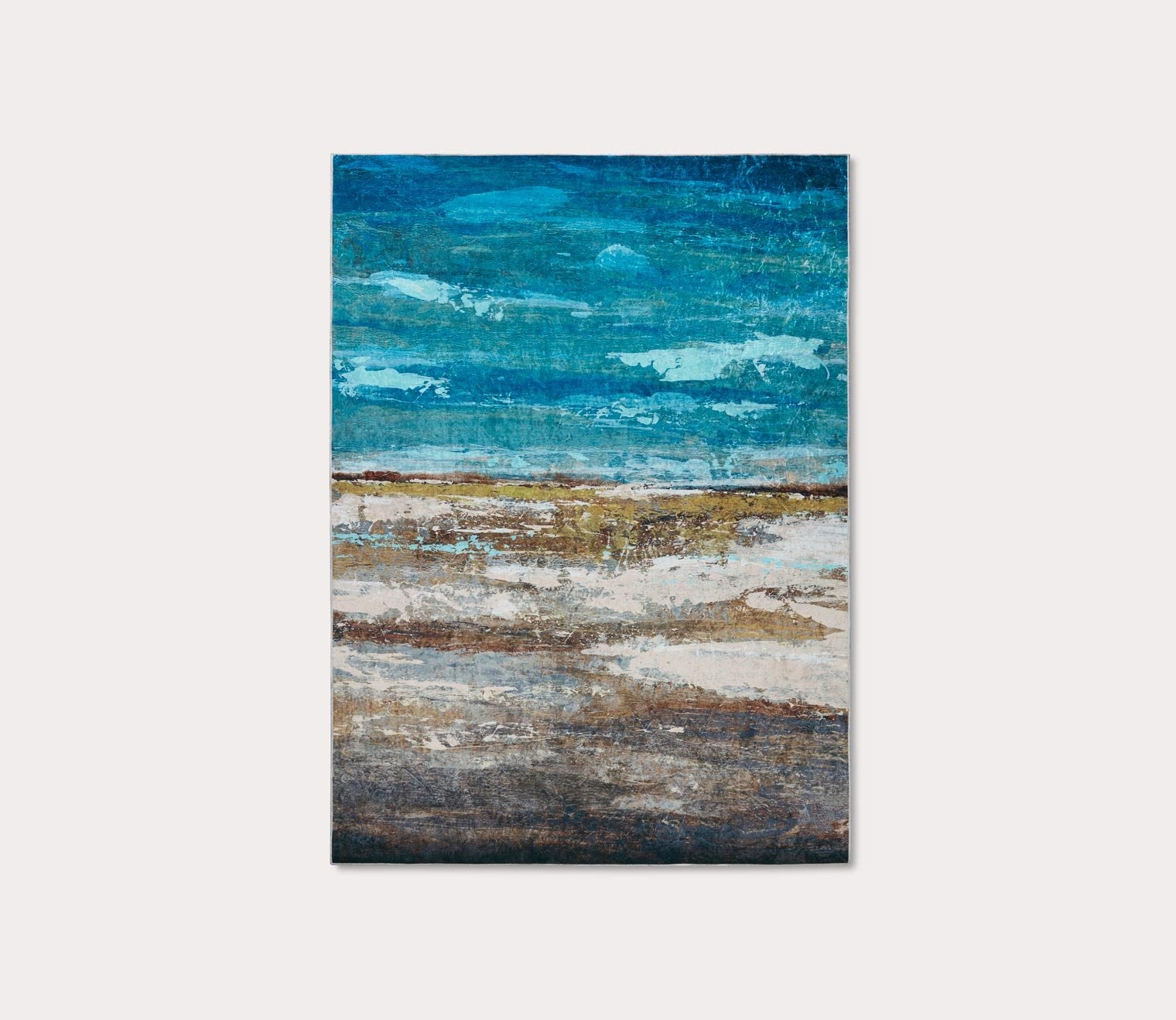 Waterscape Abstract Printed Shiny Area Rug by Madison Park