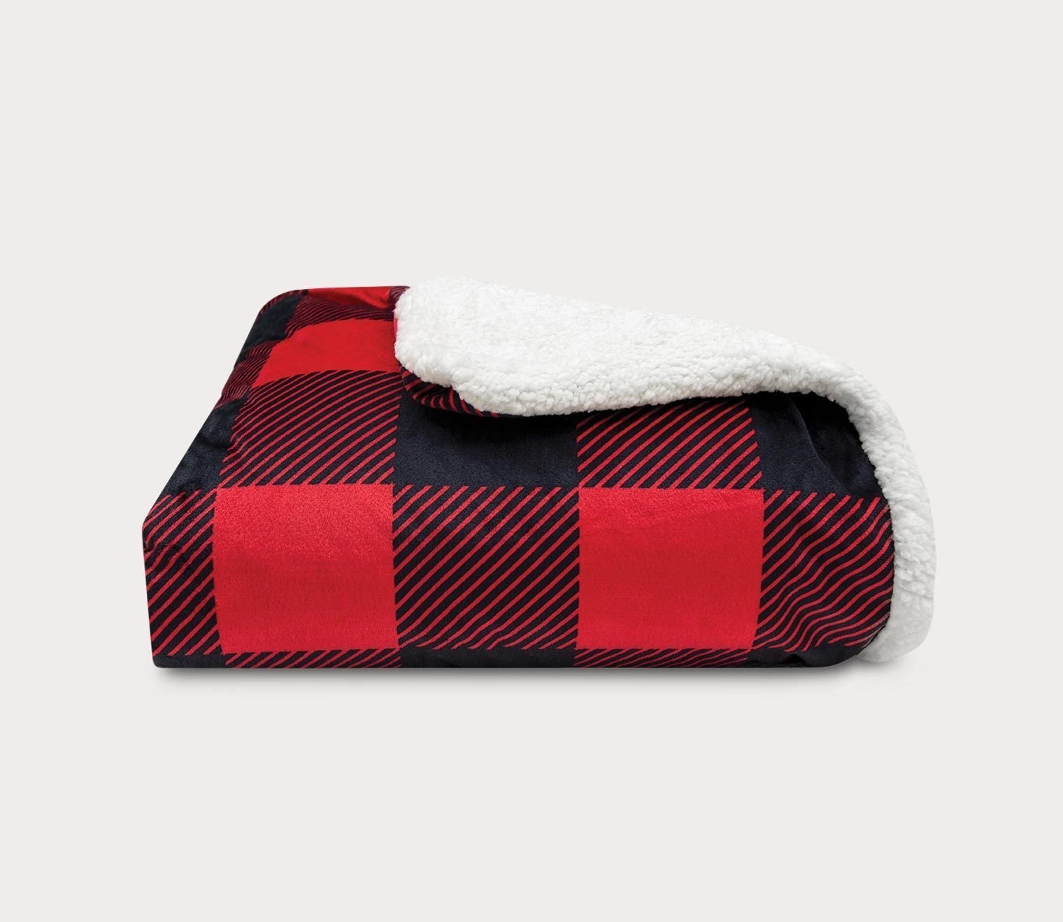 Wellness Collection 12lb Sherpa Plaid Weighted Blanket