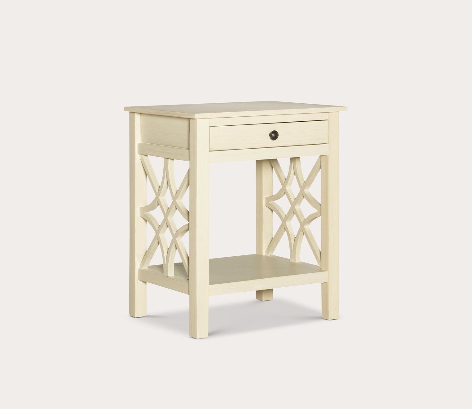 Whitley Antique White 1-Drawer End Table by Linon