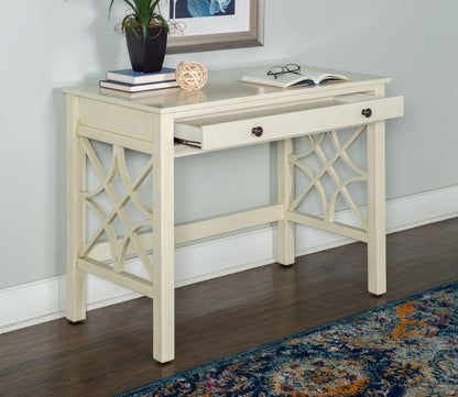 Whitley Antique White 1-Drawer Writing Desk by Linon
