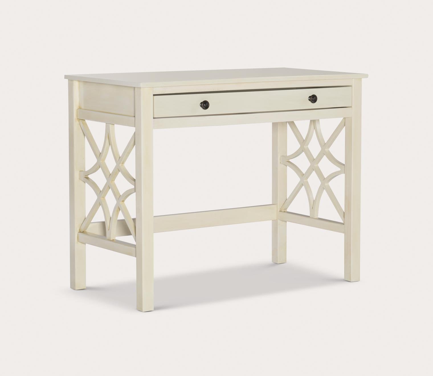 Whitley Antique White 1-Drawer Writing Desk by Linon