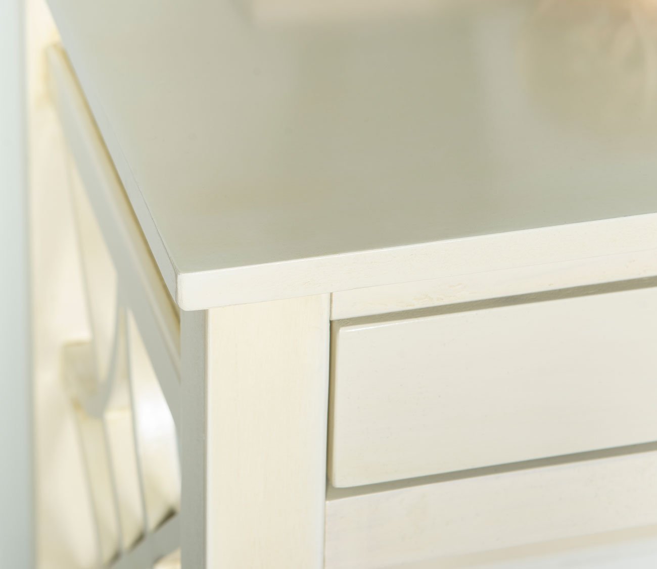 Whitley Antique White 1-Drawer Writing Desk by Linon