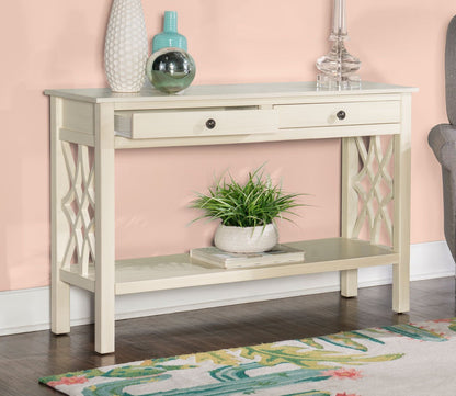 Whitley Antique White 2-Drawer Console Table by Linon