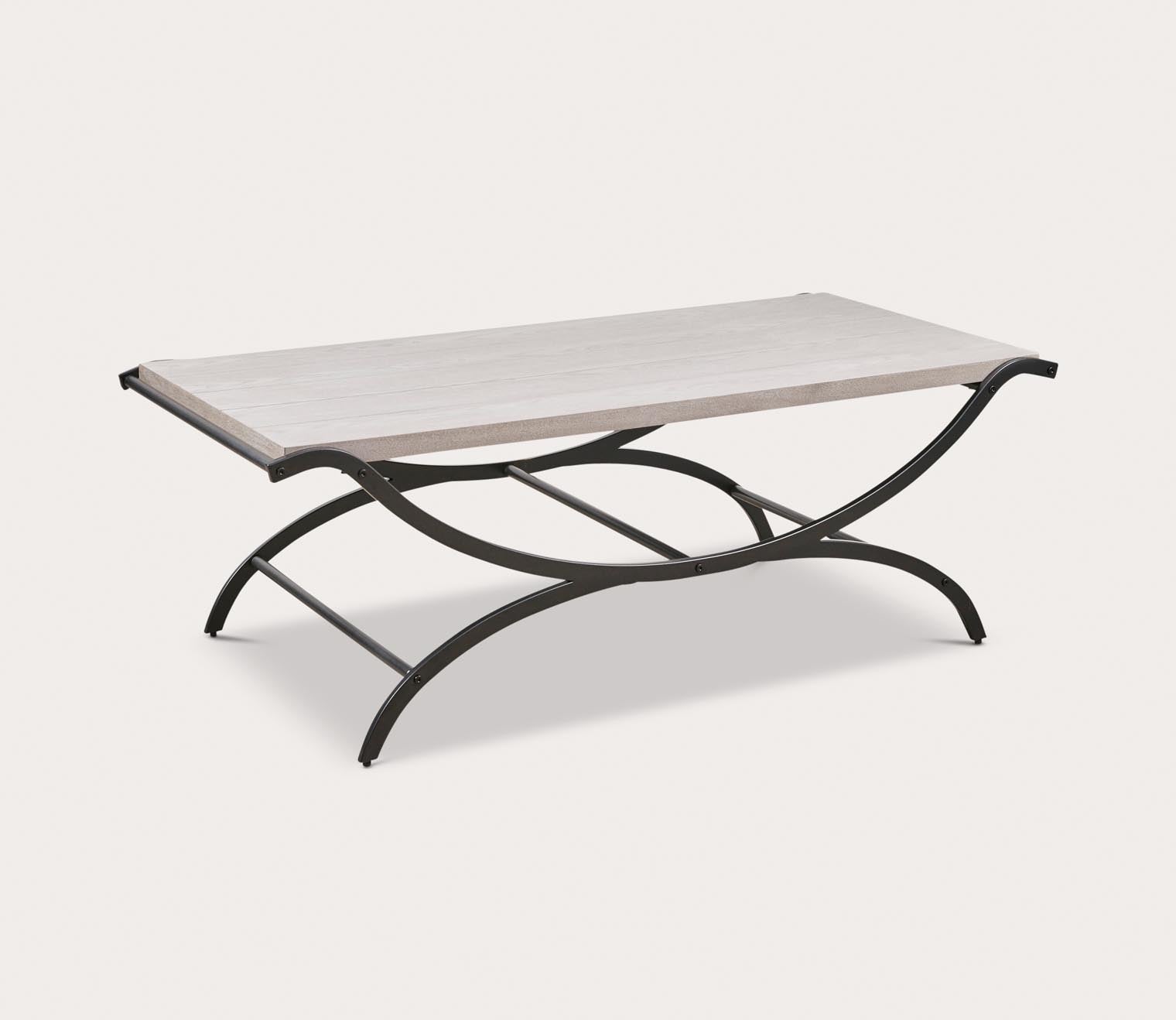 Wilson White Plank Rectangular Coffee Table by INK + IVY