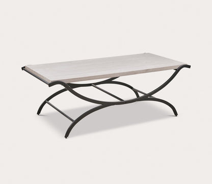 Wilson White Plank Rectangular Coffee Table by INK + IVY