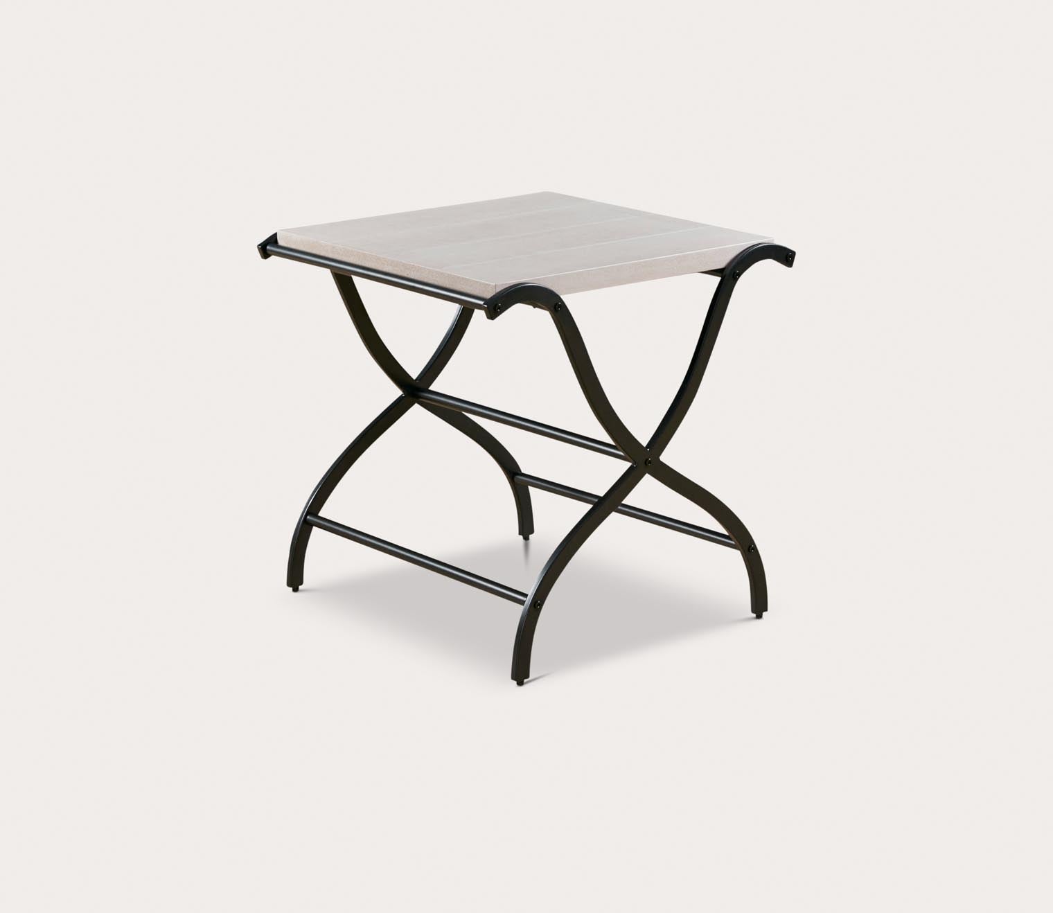 Wilson White Plank Rectangular End Table by INK + IVY
