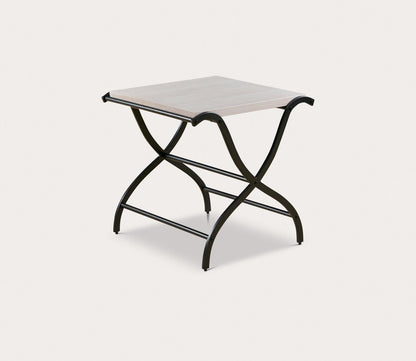 Wilson White Plank Rectangular End Table by INK + IVY