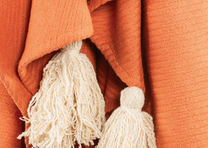 Woven Diagonal Throw Blanket in 10 Colors by Rizzy Home