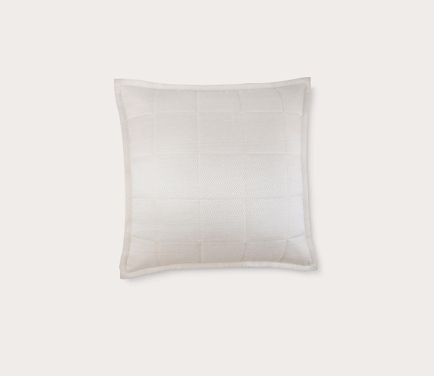 Woven Texture White Quilted Coverlet and Euro Sham Set by Ann Gish
