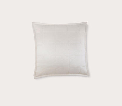 Woven Texture White Quilted Coverlet and Euro Sham Set by Ann Gish