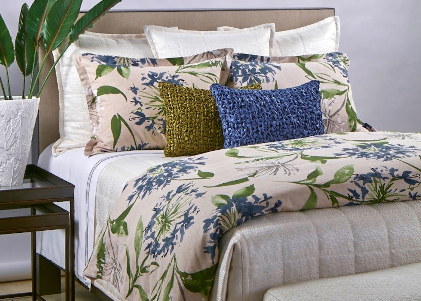 Woven Texture White Quilted Coverlet and Euro Sham Set by Ann Gish