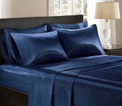Wrinkle-Free Luxurious Satin Sheet Set by Madison Park Essentials