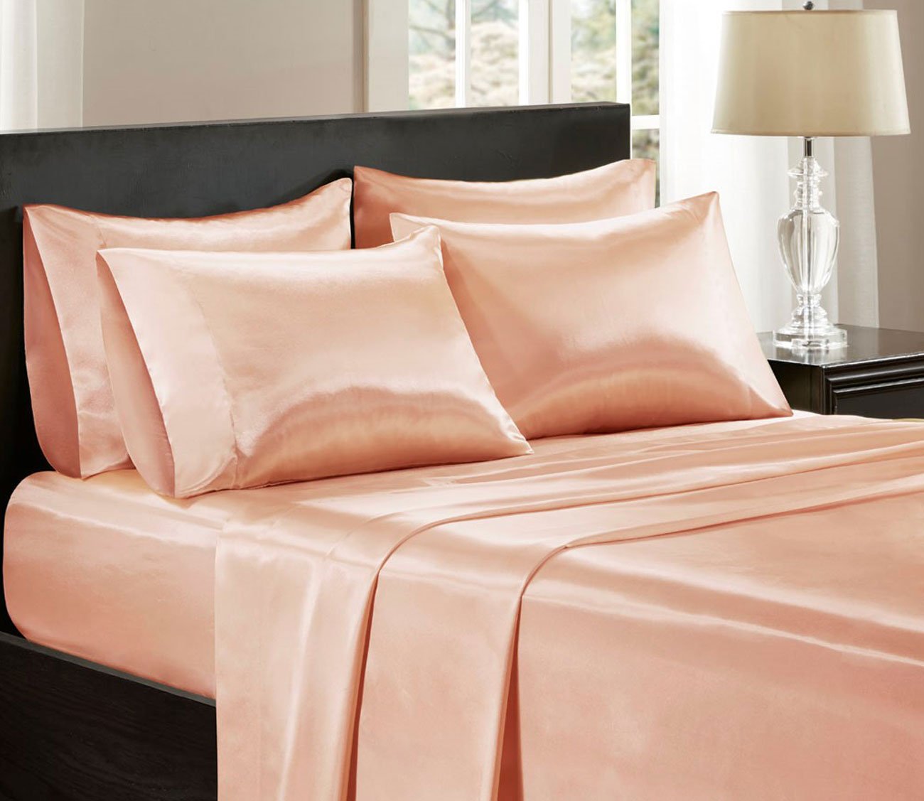 Wrinkle-Free Luxurious Satin Sheet Set by Madison Park Essentials