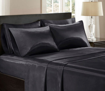 Wrinkle-Free Luxurious Satin Sheet Set by Madison Park Essentials