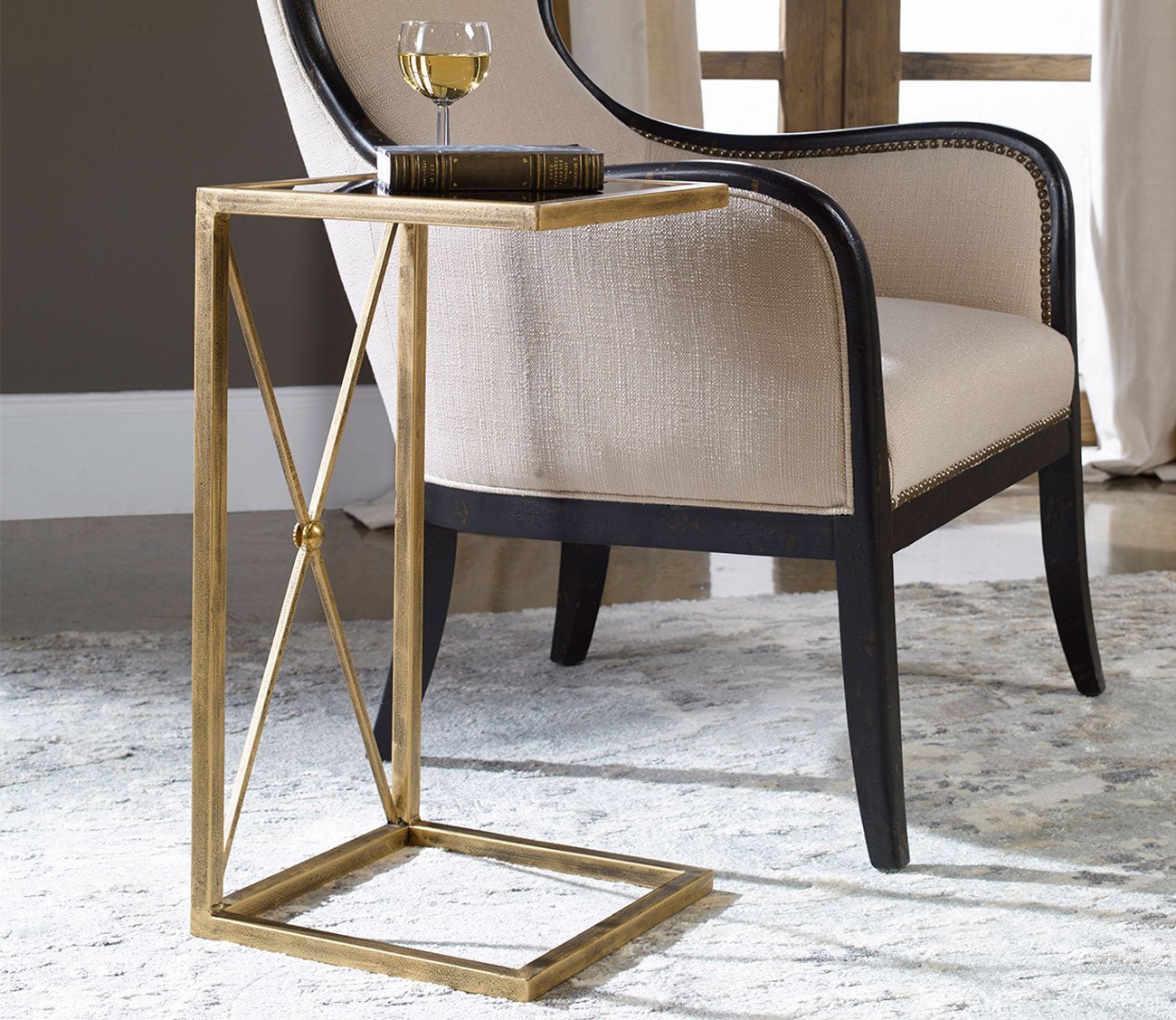 Zafina Gold Accent Table