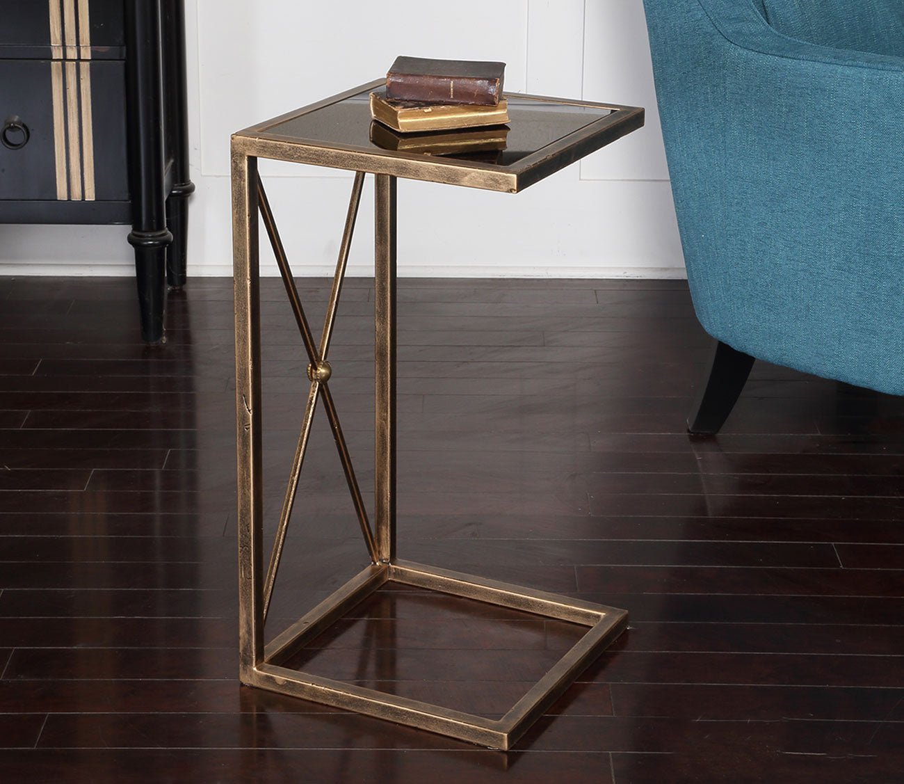 Zafina Gold Accent Table by Uttermost