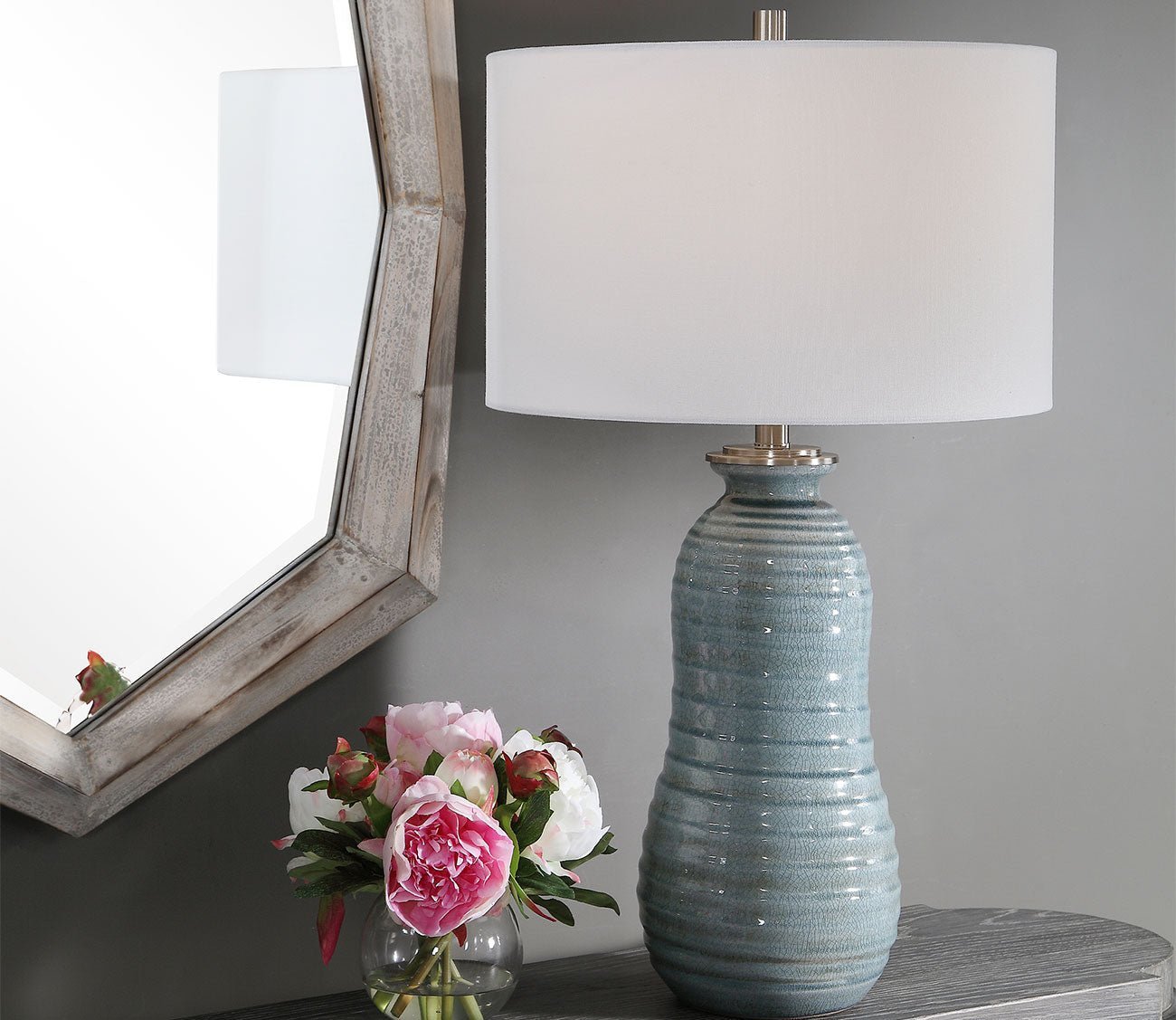 Zaila Light Blue Table Lamp