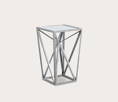 Zee Angular Metal Mirror Accent Table by Madison Park