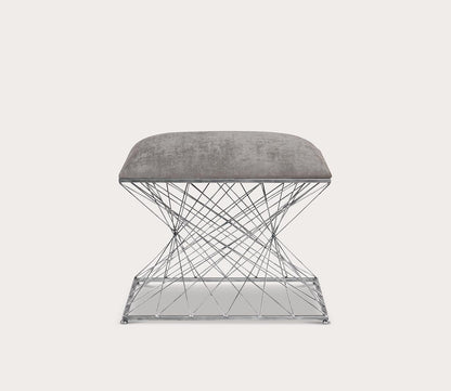 Zelia Silver Accent Stool by Uttermost