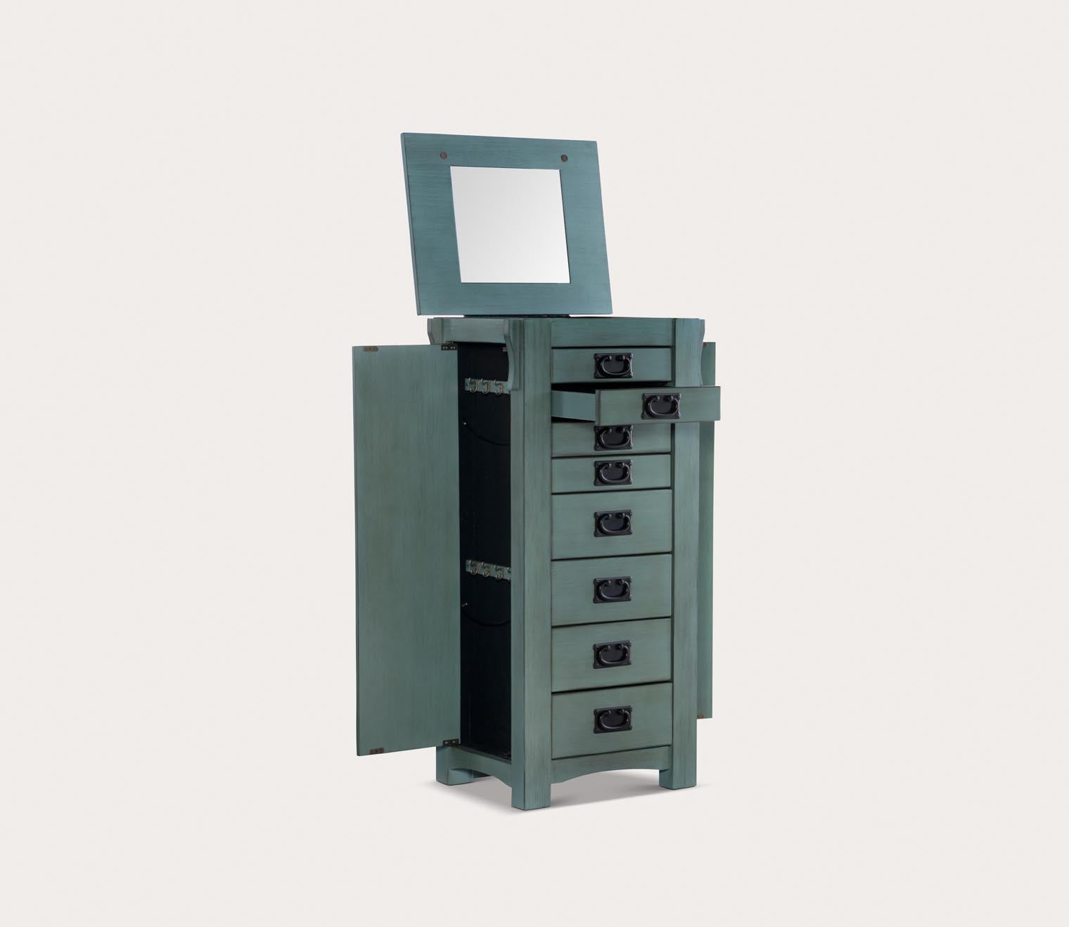 Ziva Wood 8-Drawer Jewelry Armoire by Powell