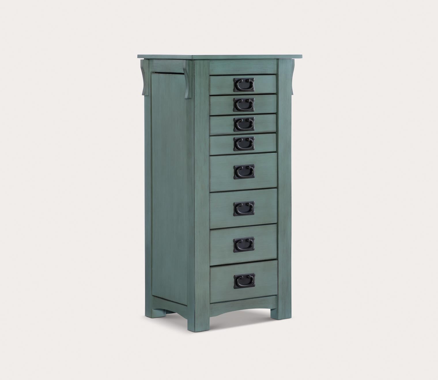Ziva Wood 8-Drawer Jewelry Armoire by Powell
