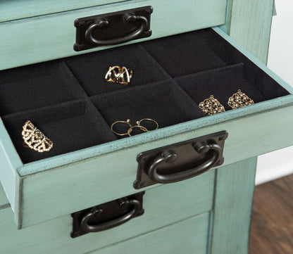 Ziva Wood 8-Drawer Jewelry Armoire by Powell