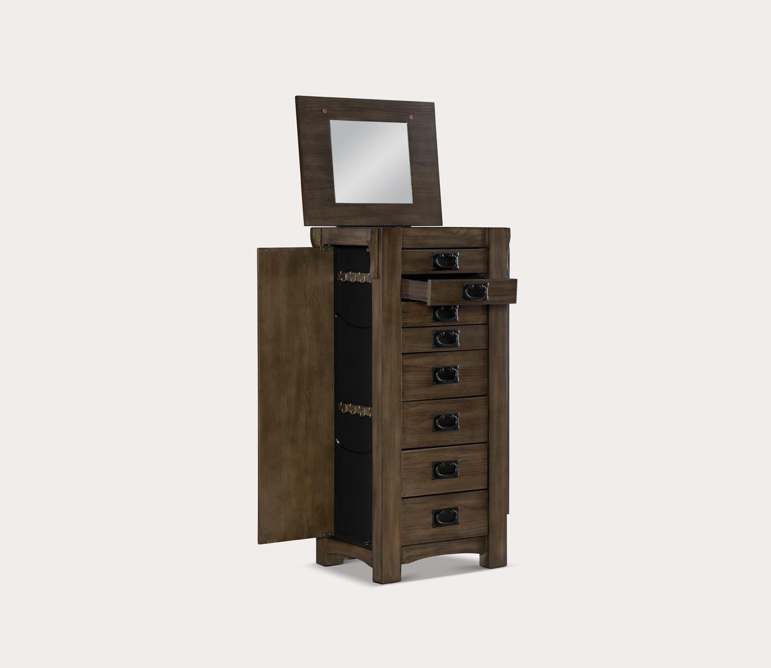 Ziva Wood 8-Drawer Jewelry Armoire by Powell