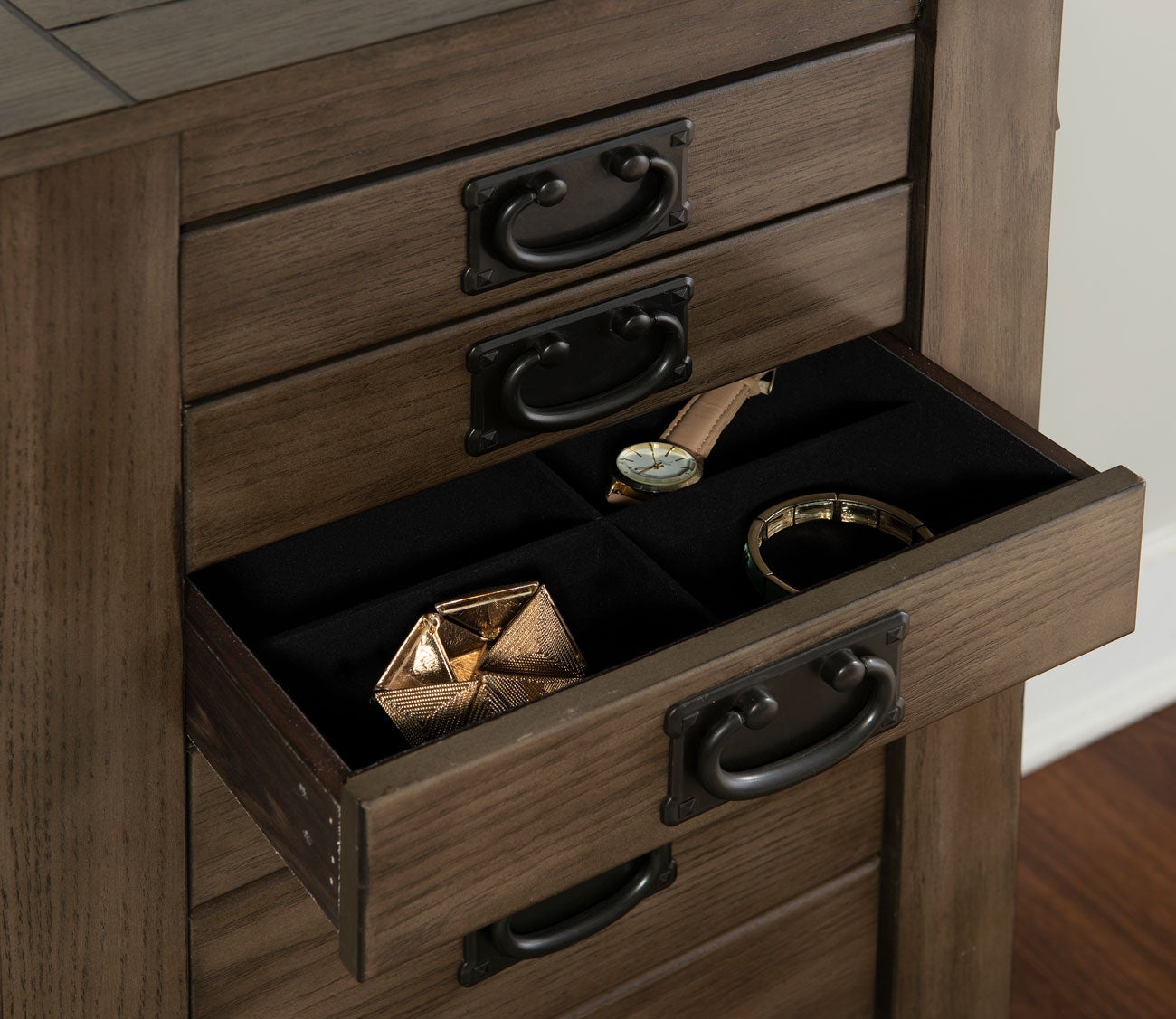 Ziva Wood 8-Drawer Jewelry Armoire by Powell