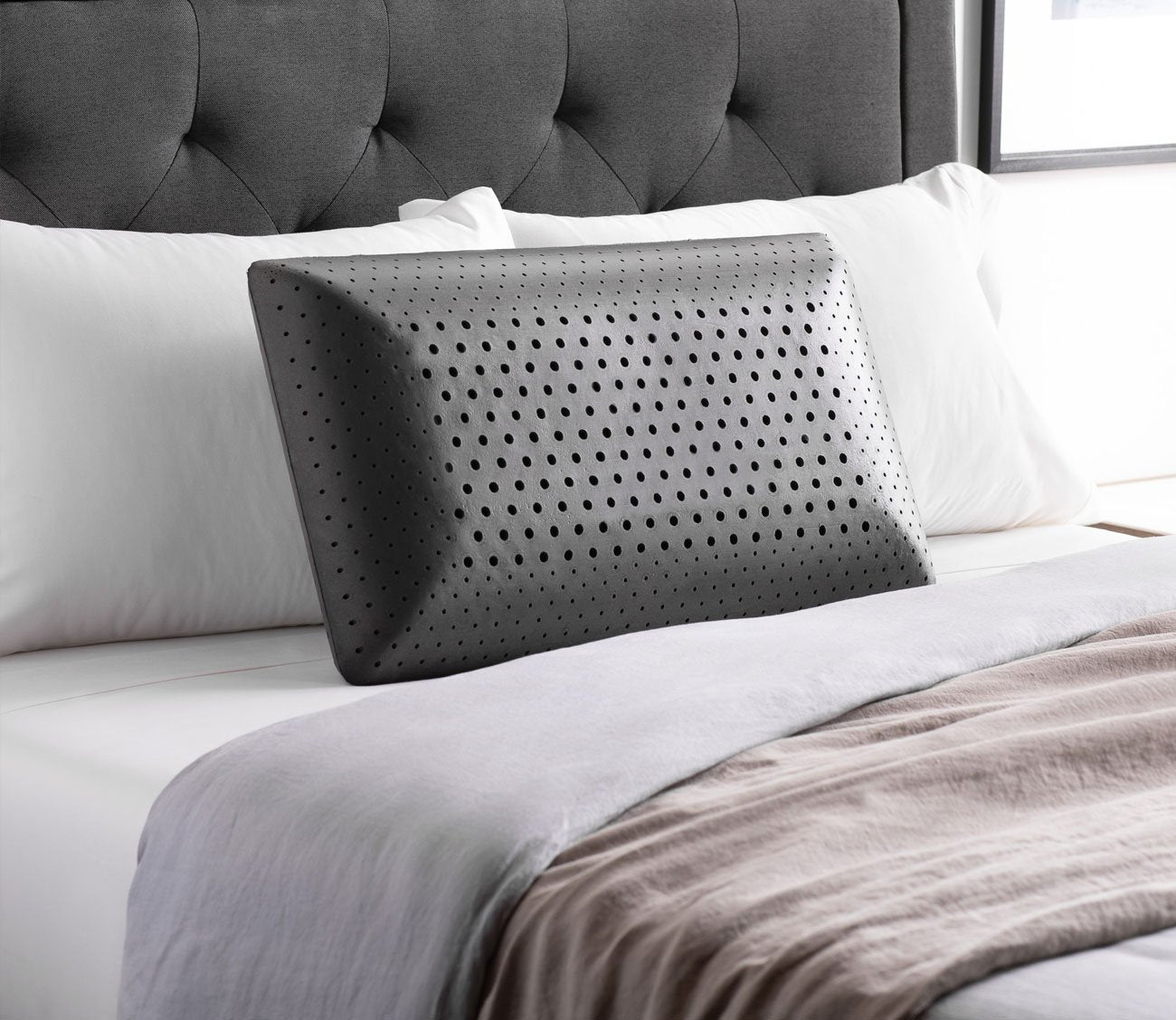 Zoned Dough Bamboo Charcoal Pillow by Malouf