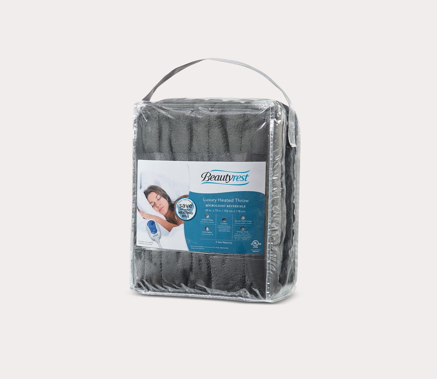 Zuri Oversized Heated Faux Fur Throw Blanket in 7 Colors by Beautyrest