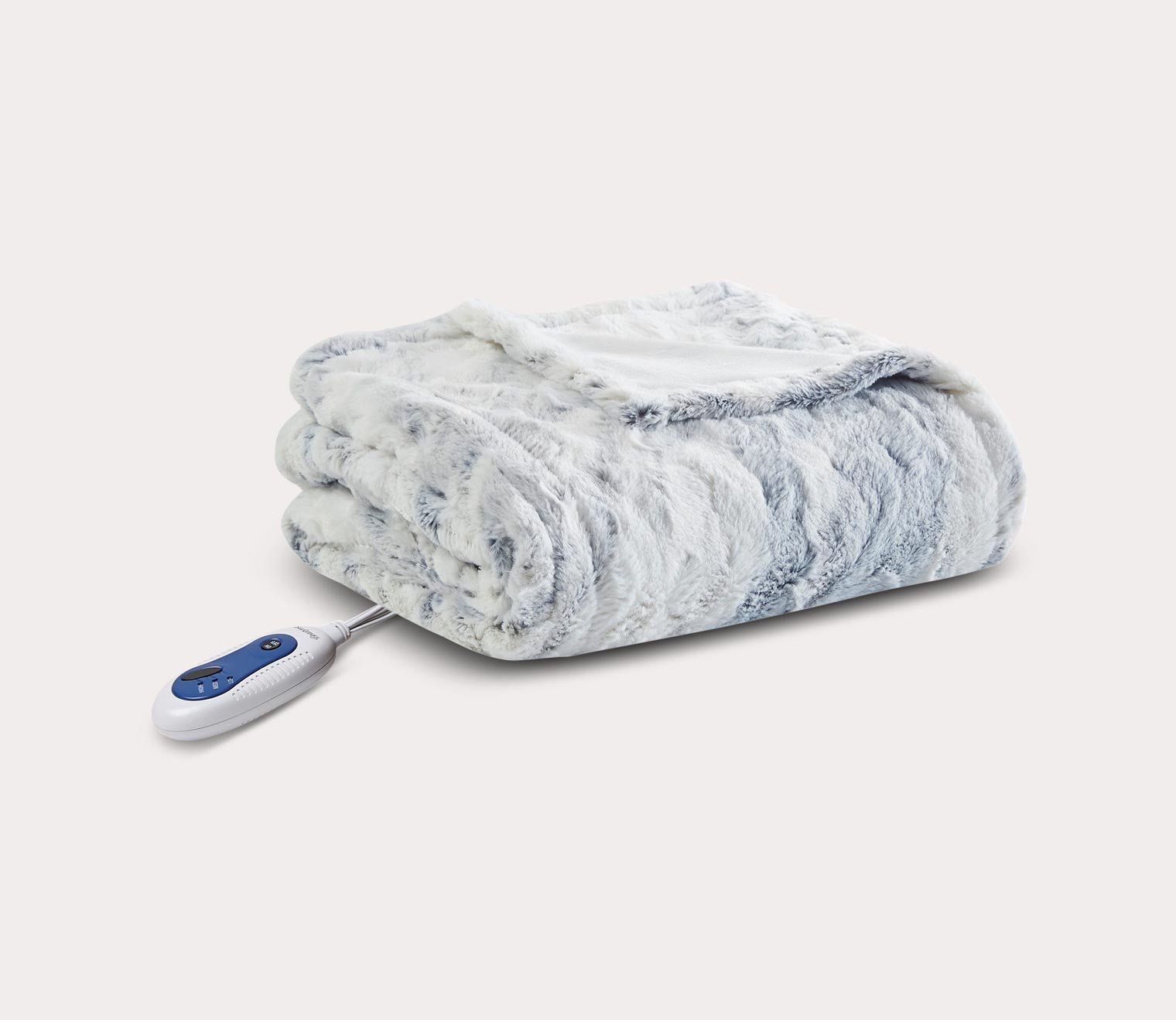 Zuri Oversized Heated Faux Fur Throw Blanket in 7 Colors by Beautyrest