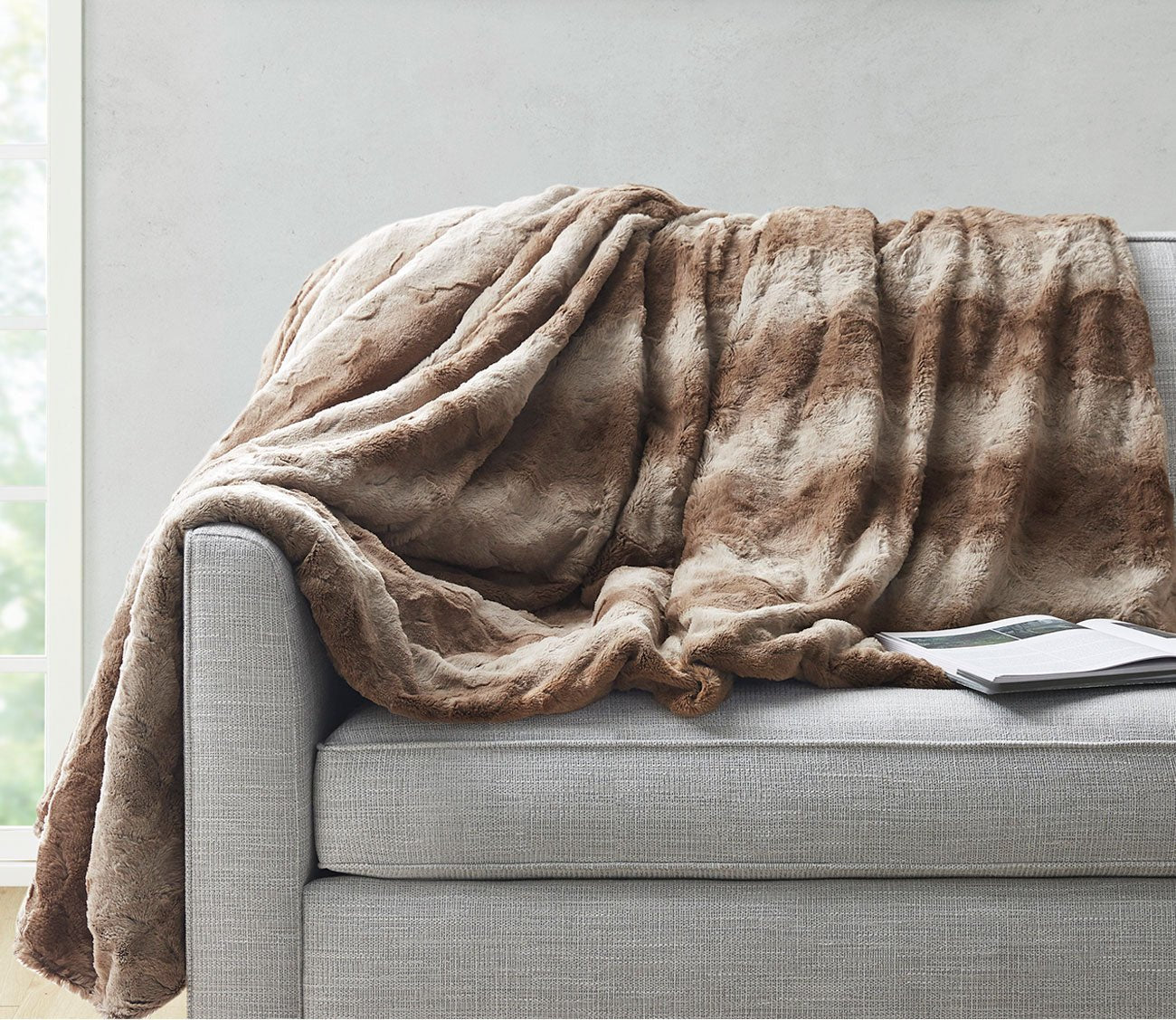 Zuri Weighted Faux Fur Blanket by Beautyrest