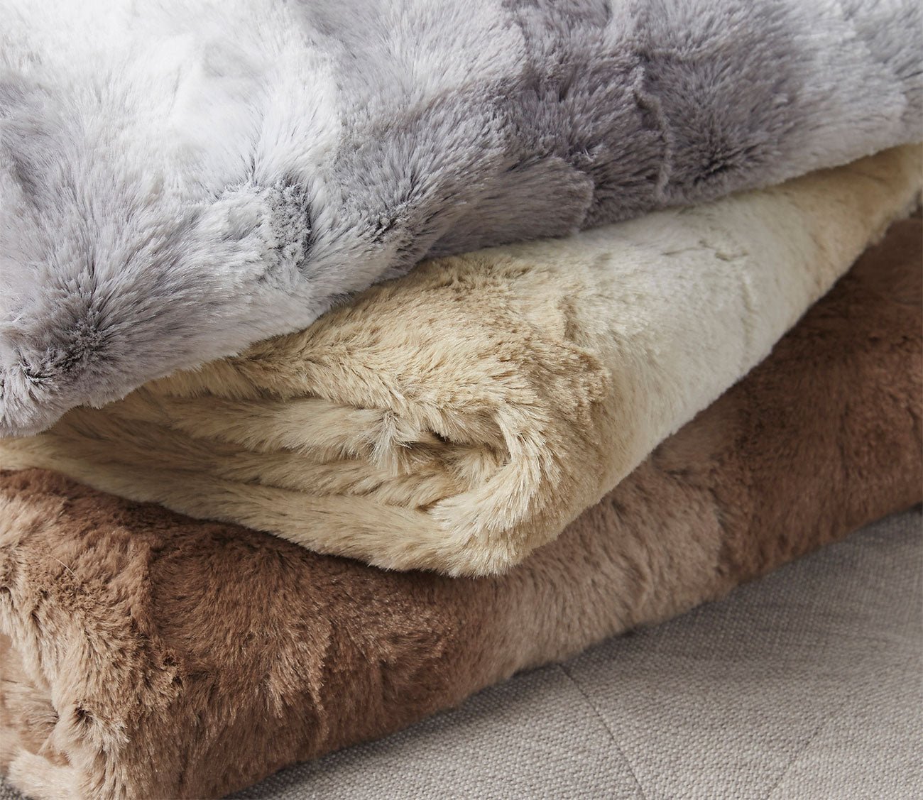 Zuri Weighted Faux Fur Blanket by Beautyrest